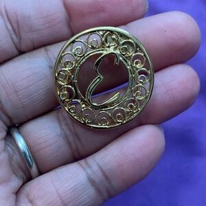 Vintage Gold-Tone Scarf Clip